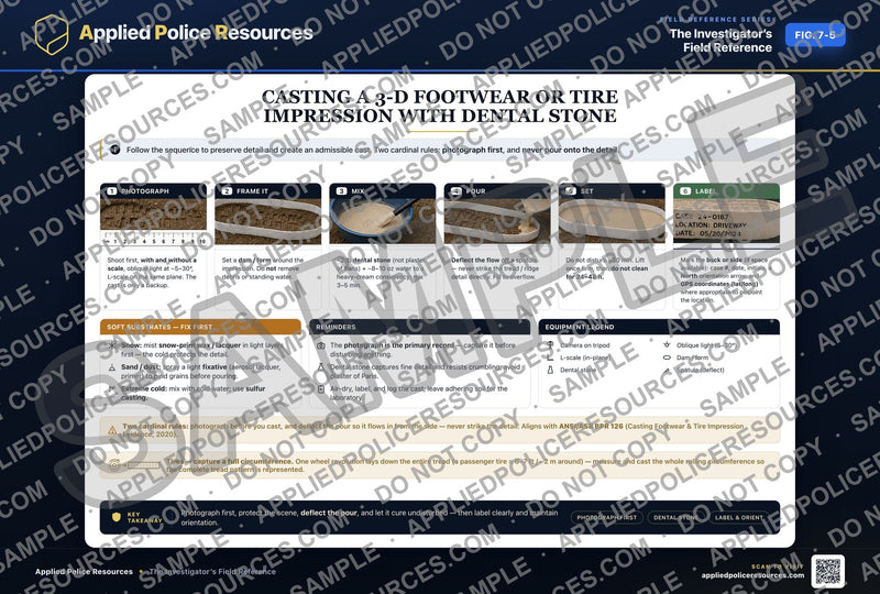 How to Cast a Footwear or Tire Impression with Dental Stone, Step by Step