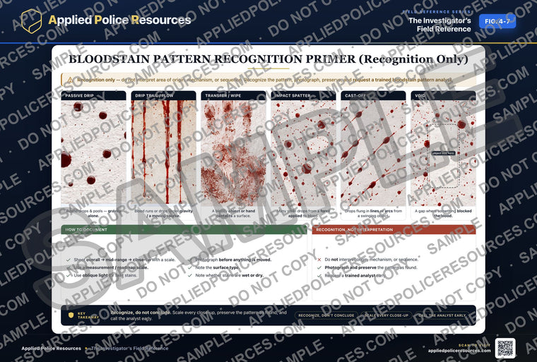 Bloodstain Pattern Recognition Primer (Recognition Only)