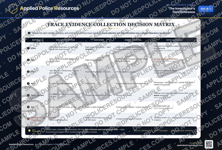 Trace Evidence Collection Decision Matrix