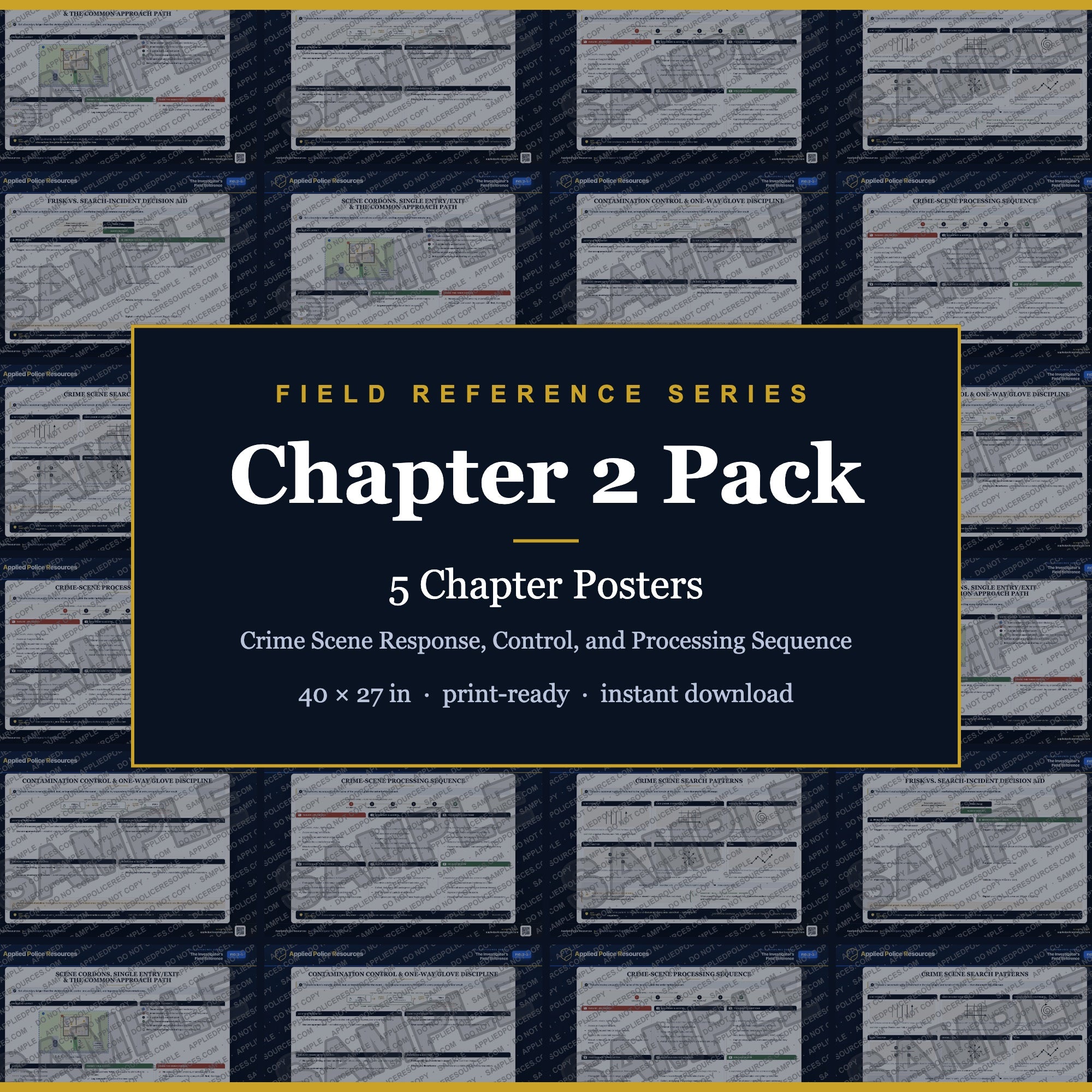 Chapter 2 Poster Pack — Crime Scene Response, Control, and Processing Sequence (Field Reference Series)