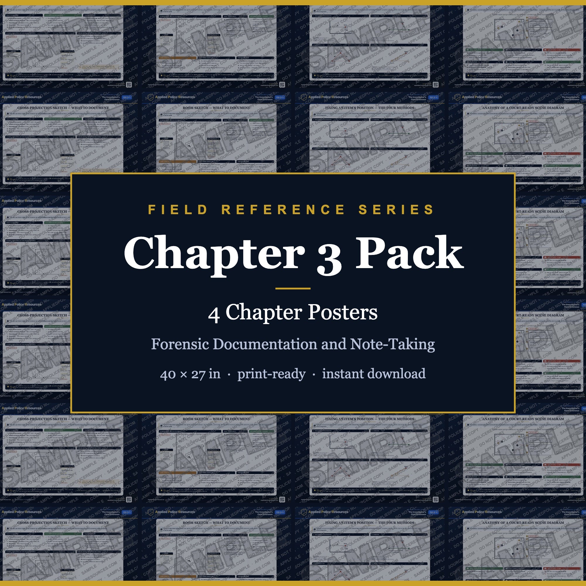 Chapter 3 Poster Pack — Forensic Documentation and Note-Taking (Field Reference Series)