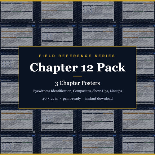 Chapter 12 Poster Pack — Eyewitness Identification, Composites, Show-Ups, Lineups (Field Reference Series)