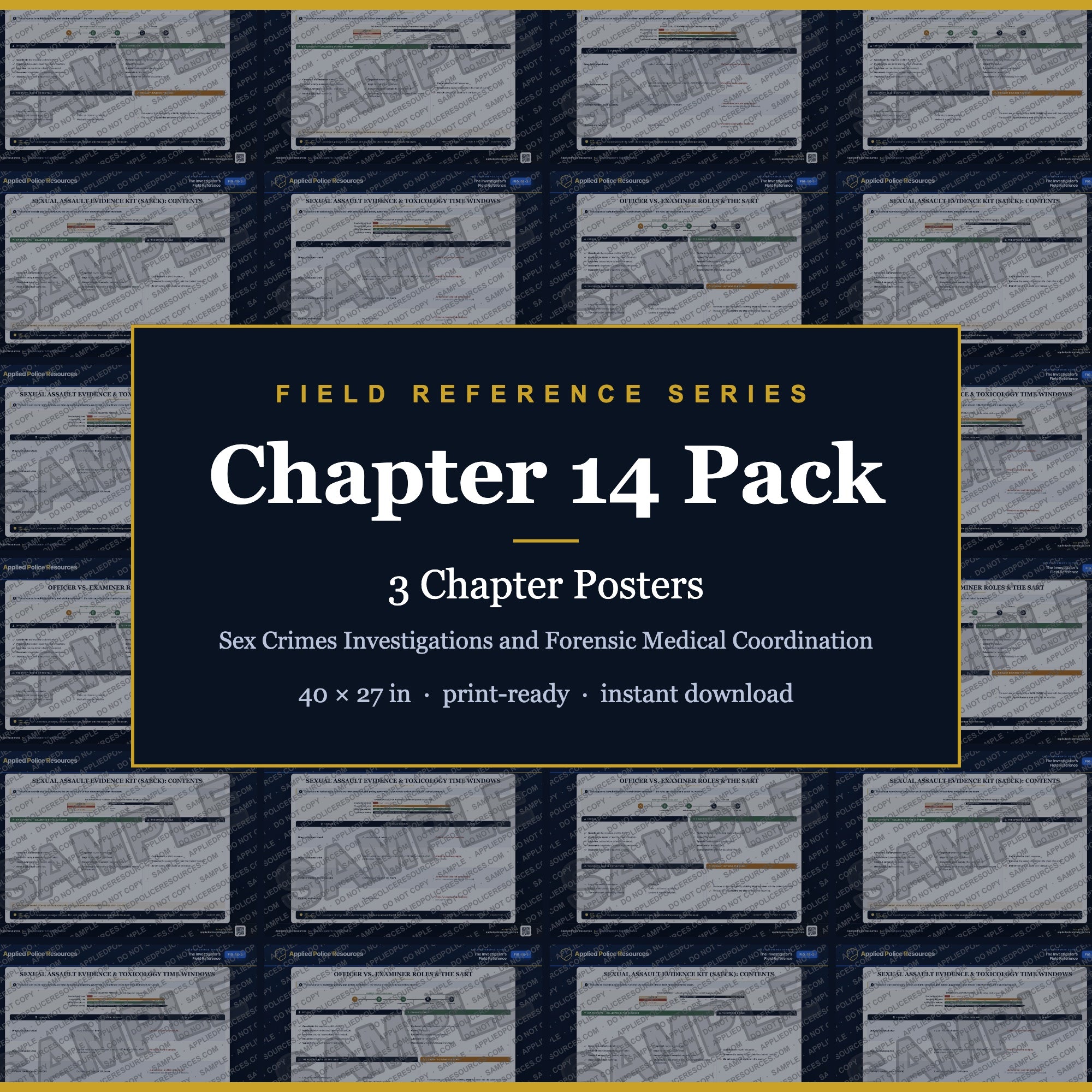 Chapter 14 Poster Pack — Sex Crimes Investigations and Forensic Medical Coordination (Field Reference Series, Agency License)