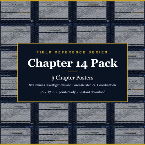 Chapter 14 Poster Pack — Sex Crimes Investigations and Forensic Medical Coordination (Field Reference Series, Agency License)