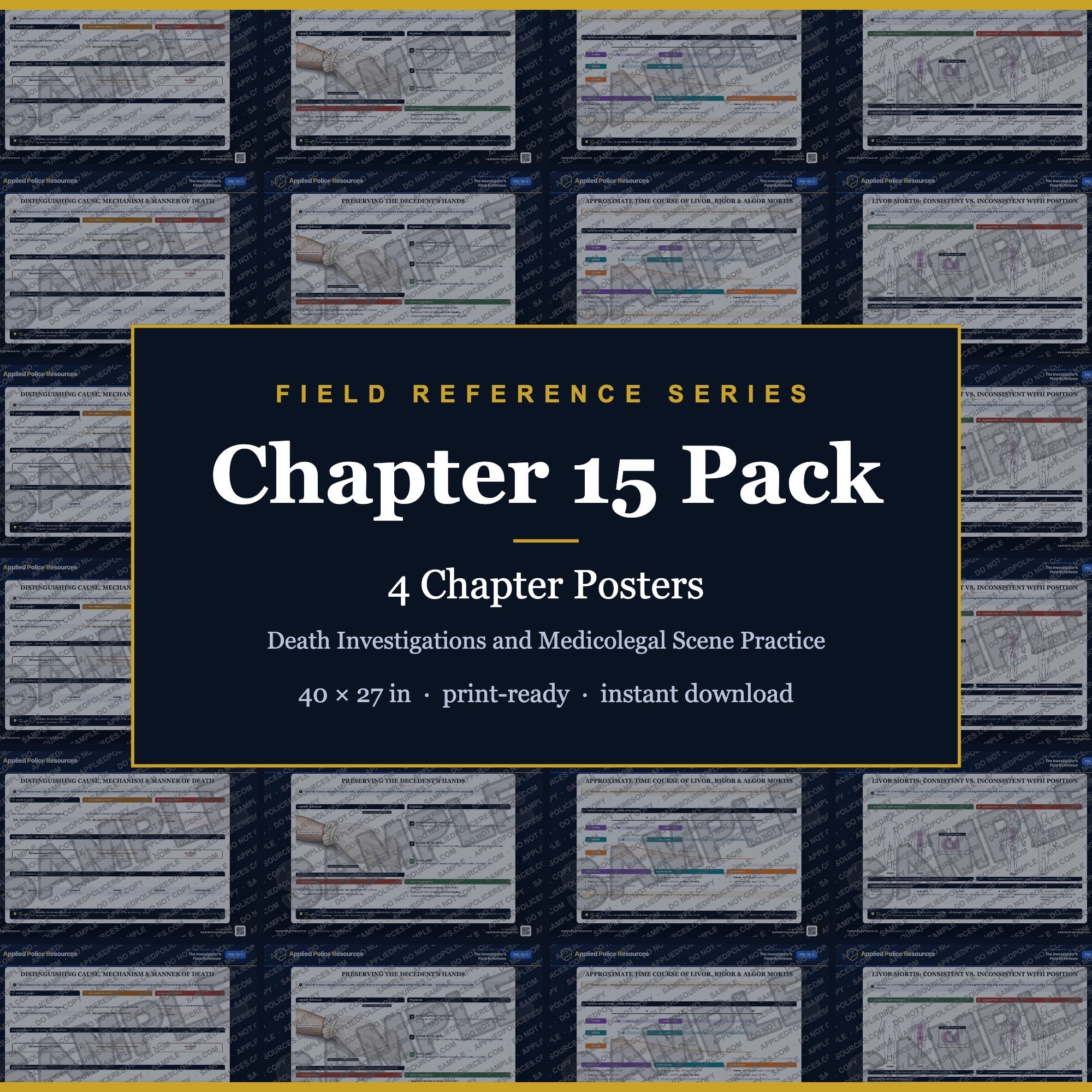 Chapter 15 Poster Pack — Death Investigations and Medicolegal Scene Practice (Field Reference Series)
