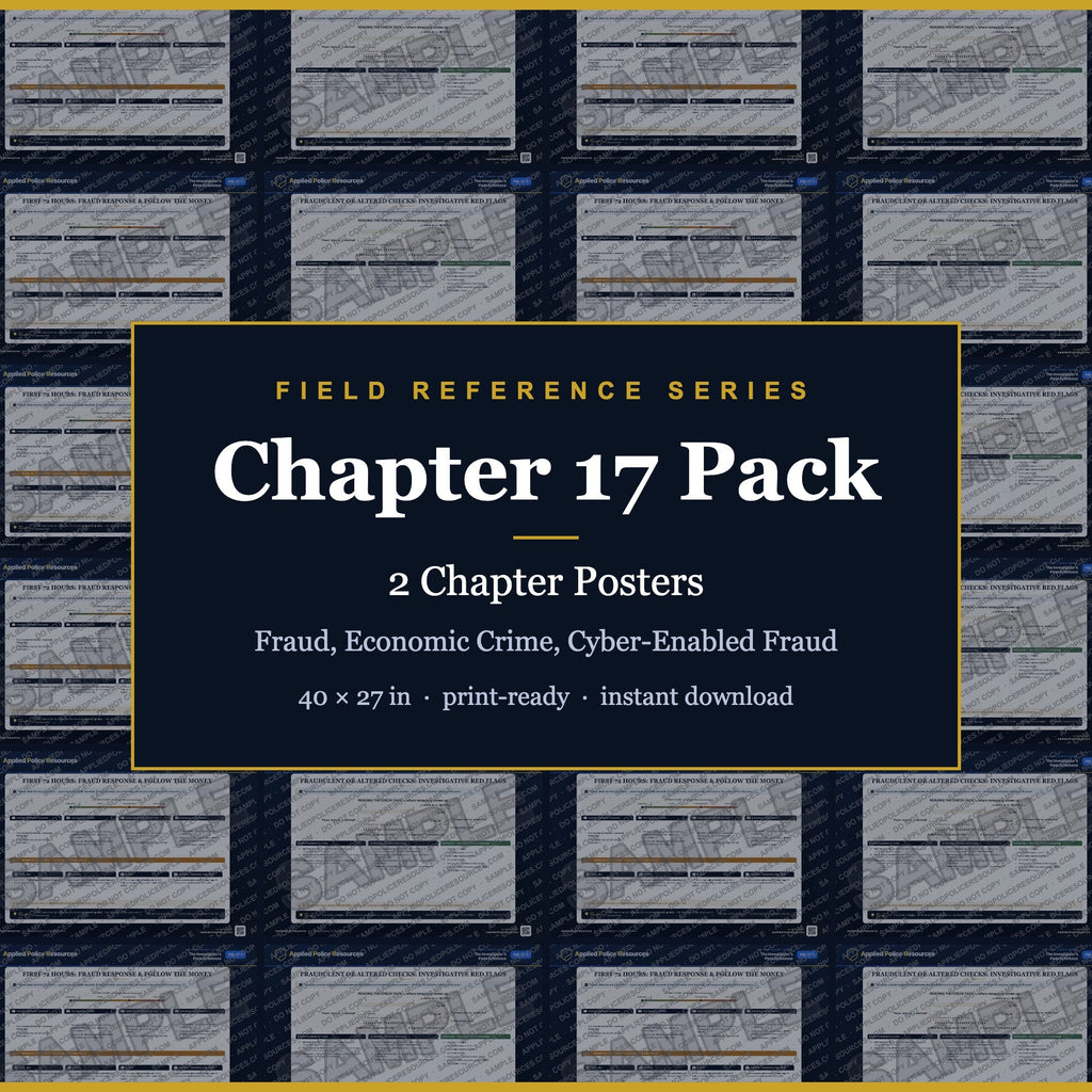 Chapter 17 Poster Pack — Fraud, Economic Crime, Cyber-Enabled Fraud (Field Reference Series)