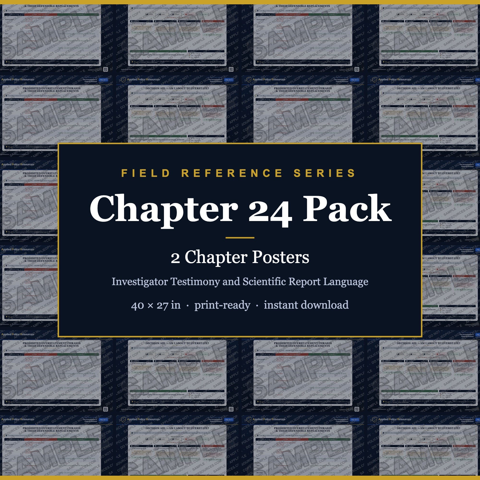 Chapter 24 Poster Pack — Investigator Testimony and Scientific Report Language (Field Reference Series)