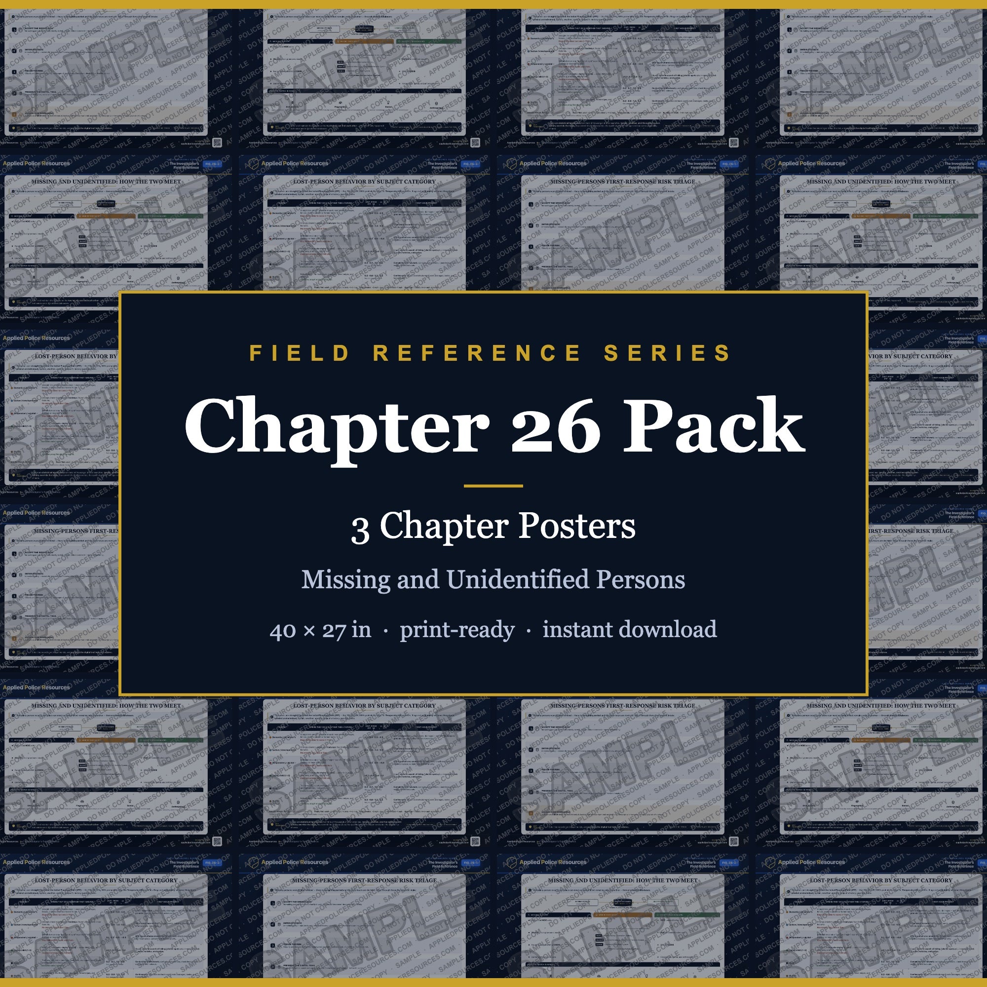 Chapter 26 Poster Pack — Missing and Unidentified Persons (Field Reference Series)