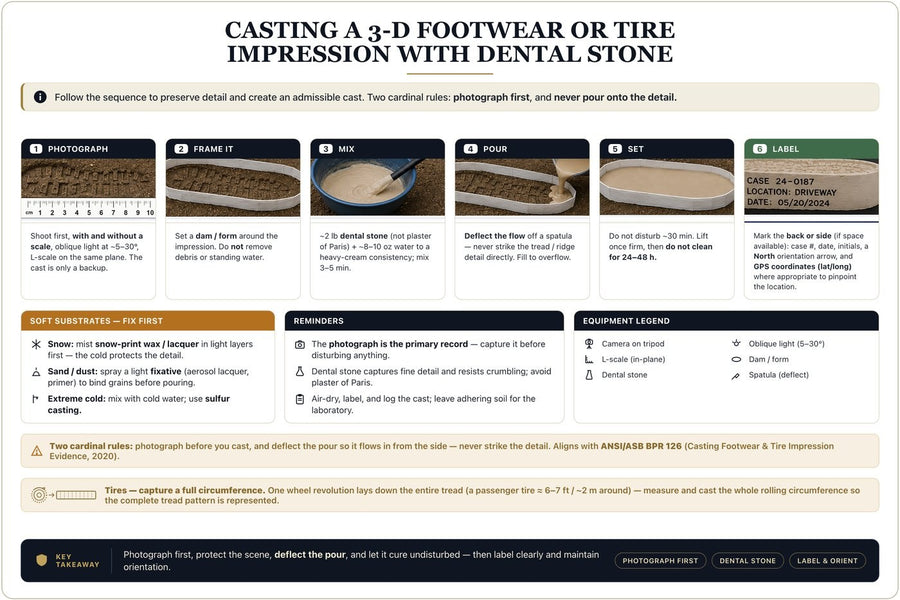 Field Reference Series - Casting a 3-D Footwear or Tire Impression with Dental Stone