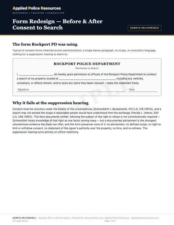 Form redesign sample page